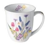 Mug en porcelaine Fleurs de printemps  0,4 litre