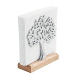 Porte-serviettes en bois de manguier et mtal  Arbre argent