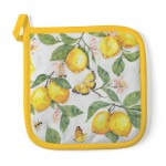 Manique de cuisine citron et papillons 20 � 20 cm
