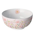 Bol en Porcelaine Fine  Fleurs des Champs Roses