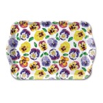 Mini plateau rectangulaire en m�lamine � pens�es multicolores