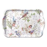 Mini plateau rectangulaire oiseaux et branches fleuries