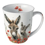 Mug �nes et coquelicots en porcelaine fine 400 ml