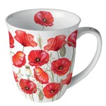 Mug coquelicots en porcelaine fine 400 ml
