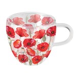 Tasse � Th� Double Paroi � Coquelicots d��t�