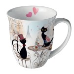 Mug chats parisiens en porcelaine fine 400 ml