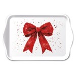 Mini-plateau en m�lamine N�ud Rouge de No�l