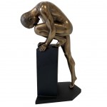Figurine Homme nu bronze en rsine 21 cm