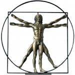 Figurine Lonard de Vinci - l'homme de Vitruve - 22  cm