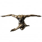 Figurine Body Talk Man - Homme nu bronze en rsine 26 cm