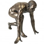 Figurine Homme nu Athlte en rsine couleur bronze - Body Talk
