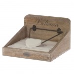Porte serviettes Delicious en mtal et bois