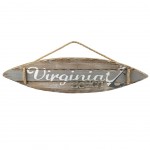 Pancarte thme marin - Virginia en bois