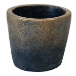 Mini Cache Pot Gris et Or en ciment 6.8 cm