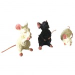 Figurine Les chats de Dubout - 3 souris - 2 cm