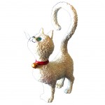 Figurine Les chats de Dubout - Qu'est-ce qu'on mange ? Bla