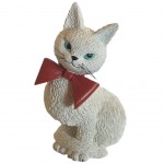 Figurine Les chats de Dubout - Coquette blanche avec nœud
