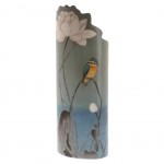 Vase Silhouette d'Art - Martin-pcheur et Lotus d'Ohara Ko
