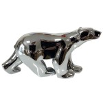 Figurine Pompon - L'ours silver 11 x 21 x 6 cm