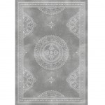 Tapis PROVENCE gris 130 x 180cm - Lin infroissable antidrapant