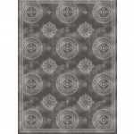 Tapis PROVENCE brun 60 x 90 cm - Lin infroissable antidrapant