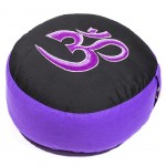 Coussin de mditation OM - AUM Noir et Violet