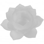 Bougeoir d’ambiance Lotus en verre Blanc