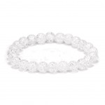 Bracelet perles de cristal de roche iris 19 cm