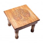 Petite Table Arbre de vie en bois de manguier 30 x 23 cm