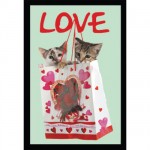 Miroir Love Chatons 22 x 32 cm