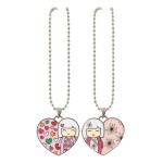 Colliers de l'amiti Kimmi Junior rose  coeurs