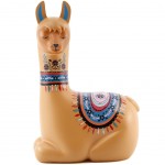 Figurine Llama Love 10 cm - Caramel