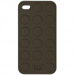 Coque Iphone 4 et 4 S Bump silicone chocolat