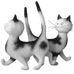 Figurine Les chats de Dubout - zut la meme robe - 11 cm