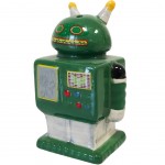 Salière à l'unité Robot Vert rétro