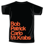 T-shirt Bob l'Eponge Nom noir