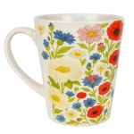 Mug conique fleurs des champs en cramique 320 ml