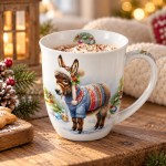 Mug en porcelaine fine �ne de No�l en pull d'hiver 400 ml